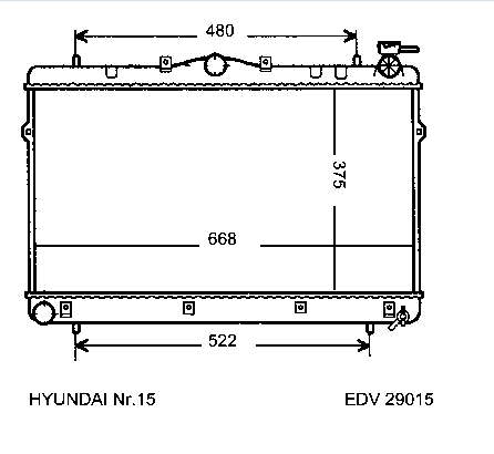 Радіатор 2531029010 Hyundai/Kia