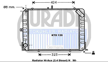 Радіатор основний Toyota 1640054750 ціна, від 129.45 USD