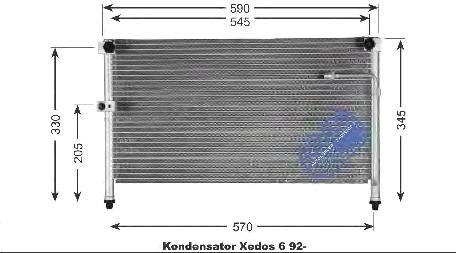 Радіатор кондиціонера C00361480 Mazda