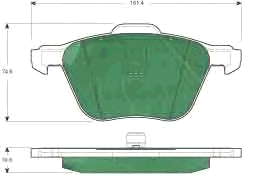 Передні тормозні колодки 7M3698151A VAG