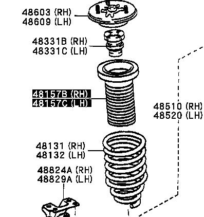 Купити 4815730040 Toyota Пильник амортизатора переднього