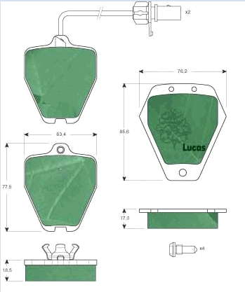 Гальмівні колодки VAG 4B0698151C ціна, від 43.03 USD