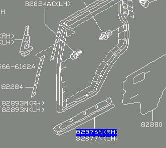 828768H300 Nissan/Infiniti Накладка задніх правих дверей, нижня