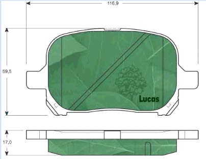 Гальмівні колодки Toyota 0446533120 ціна, від 18.75 USD