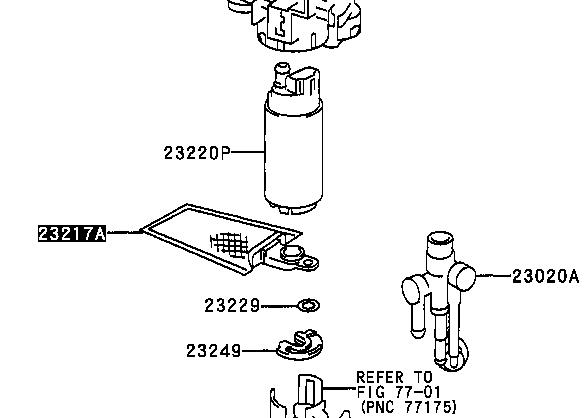 Фільтр-сітка бензонасосу 2321746090 Toyota