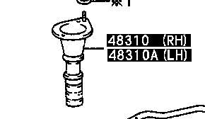 4831060030 Toyota Буфер-відбійник амортизатора переднього + пильовик