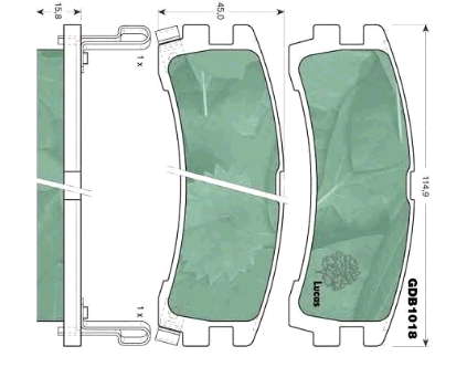 Колодки гальмівні передні, дискові 586005262 Isuzu