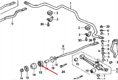 NMS5108 NIPPON MOTORS Втулка передньої радіальної тяги, задня
