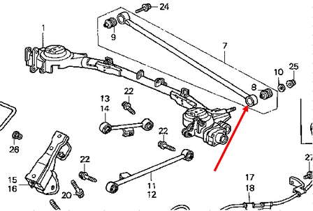 Купити 52361SF4003 Honda Сайлентблок тяги поперечної, задньої підвіски