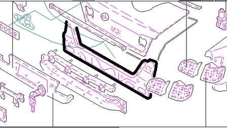 Панель задня, багажного відсіку на Mazda Xedos (TA)