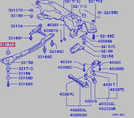 Втулка передньої поздовжньої балки двигуна Mitsubishi MB303650 ціна, від 1.31 USD