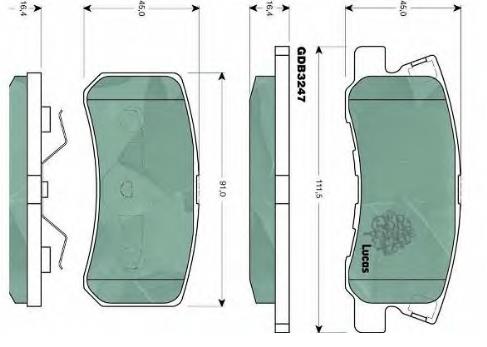 Колодки гальмові задні, дискові MMR510544 Mitsubishi