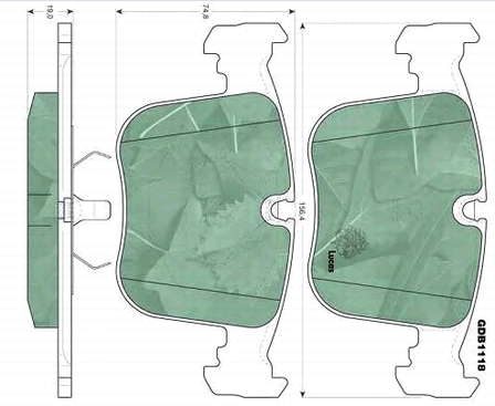Передні тормозні колодки 34111160296 BMW