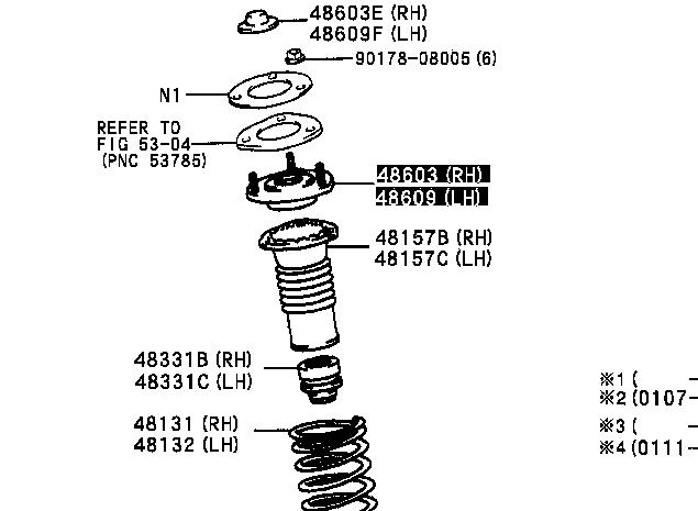 4868053010 Toyota Кріплення переднього амортизатора