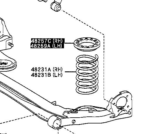 Проставка (гумове кільце) пружини задньої, верхня Toyota Avensis Verso (LCM) (Тойота Авенсіс)