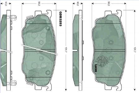 Колодки гальмівні передні, дискові G1YC3323ZB Mazda