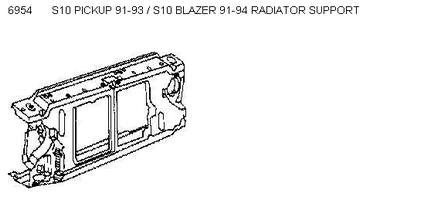 Супорт радіатора в зборі/монтажна панель кріплення фар Chevrolet Blazer (Шевроле Blazer)