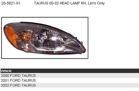 Фара права Ford Taurus (Форд Таурус)
