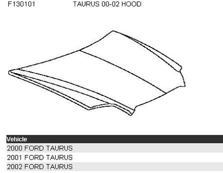 Капот на Ford Taurus 