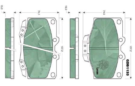Гальмівні колодки Toyota 0446560050 ціна, від 17.16 USD