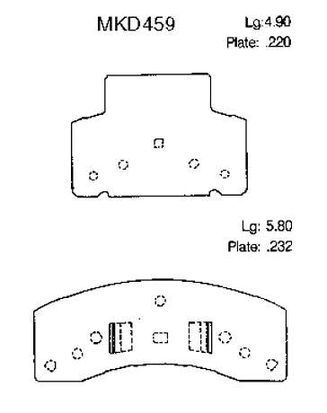 Гальмівні колодки Chrysler 04886279AB ціна, від 30.28 USD