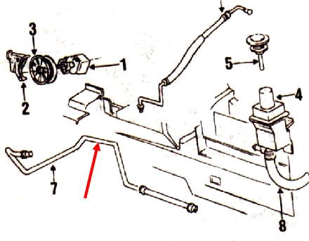 Шланг ГПК, низького тиску, від радіатора до бачка Chrysler Concorde (Крайслер Concorde)