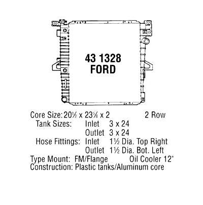 XL2Z8005CA Ford Радіатор охолодження двигуна