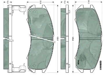 Колодки гальмівні передні, дискові 3401278 Ford