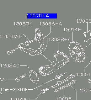Натягувач ланцюга ГРМ розподілвалів Nissan/Infiniti 13070BN310 ціна, від 22.38 USD