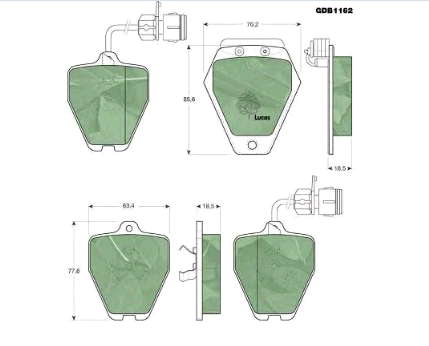 Передні тормозні колодки 4D0698151E VAG
