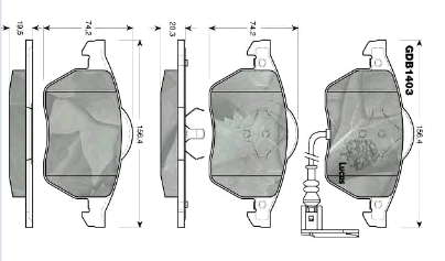 Тормозні колодки VAG 8N0698151A
