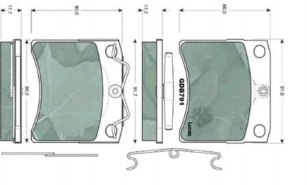 Передні тормозні колодки 701698151G VAG