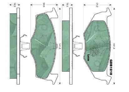 Передні тормозні колодки 571915J Jurid/Bendix