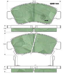 Колодки гальмівні передні, дискові 45022S04J02 Honda