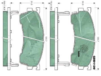 Колодки гальмівні передні, дискові GCYD3323ZC Mazda