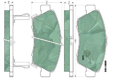 Колодки гальмівні передні, дискові 586005261 Isuzu