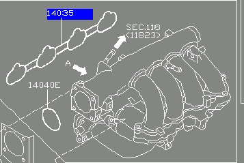 Прокладка впускного колектора Nissan/Infiniti 14035WE000 ціна, від 8.28 USD