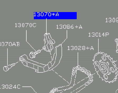 Купити 13070AD213 Nissan/Infiniti Натягувач ланцюга ГРМ розподілвалів