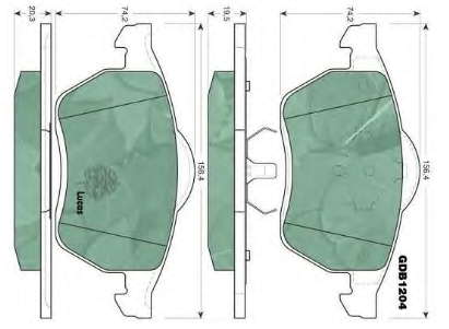1027703 Ford Передні гальмівні колодки