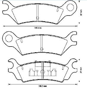 Колодки гальмові задні, дискові H01049280A Mazda