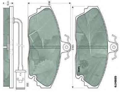 Колодки гальмівні передні, дискові GBP90299 Rover