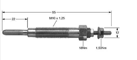 Свічка накалу MD014997 Mitsubishi