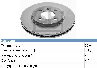 Диск гальмівний передній 34111154750 BMW