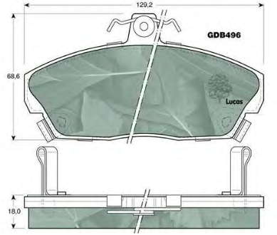 Колодки гальмівні передні, дискові GBP90325AF Rover