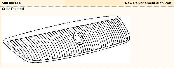 Решітка радіатора 5003001AA Chrysler