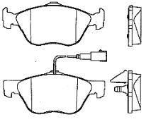 Колодки гальмівні передні, дискові 9951101 Fiat/Alfa/Lancia