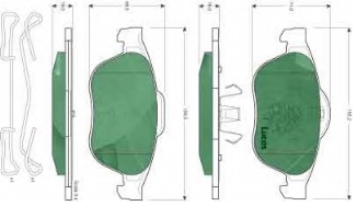 Колодки гальмівні передні, дискові 7701206599 Renault (RVI)