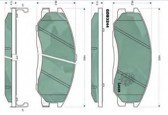 Колодки гальмівні передні, дискові 581013AA20 Hyundai/Kia