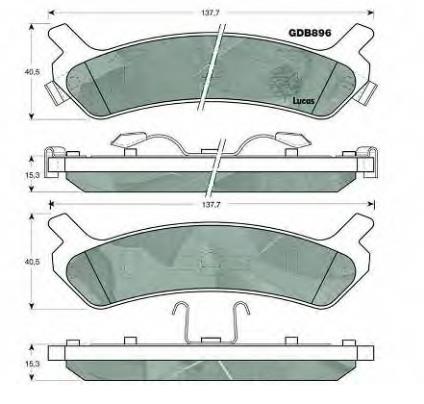 Купити 5820133A00 Hyundai/Kia Задні колодки