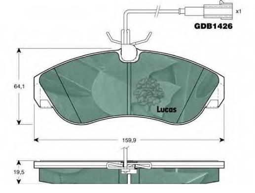 Колодки гальмівні передні, дискові 425225 Fiat/Alfa/Lancia